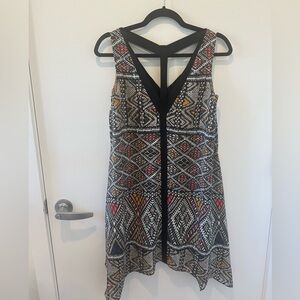 BCBGMaxAzria Multicolor Geometric Dress